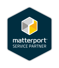 A badge that says matterport service partner.