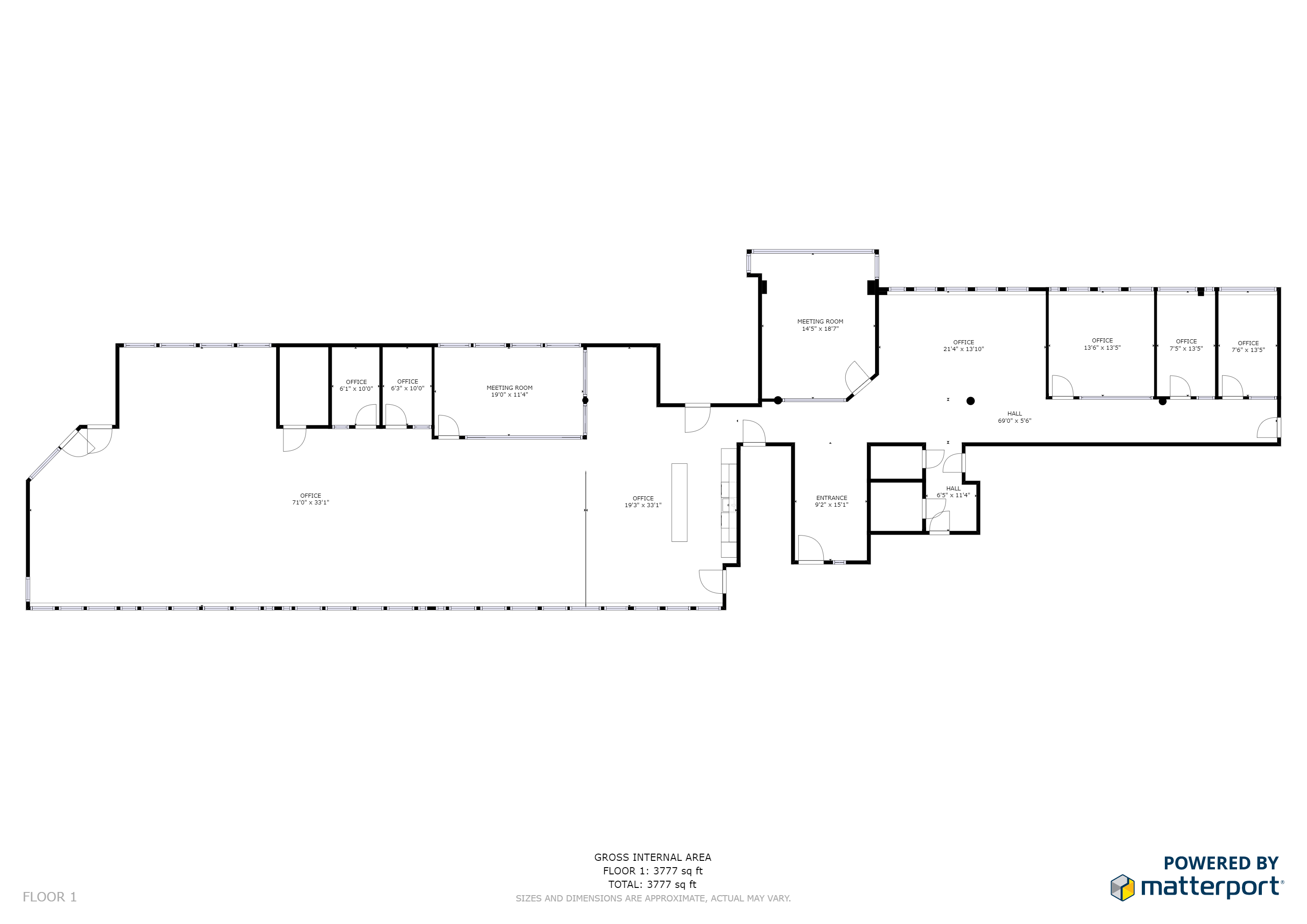 A floor plan of the top level of a house.